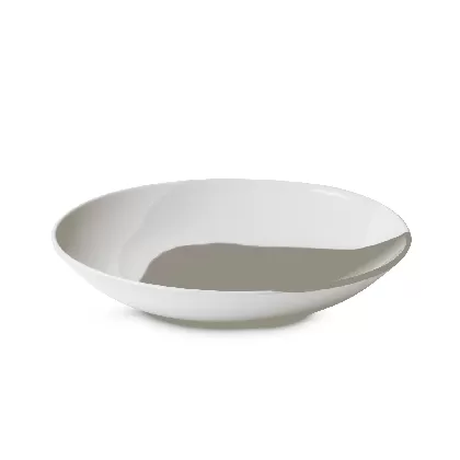 Confluence Coupteller D24cm 100ml cognac alabaster weiss