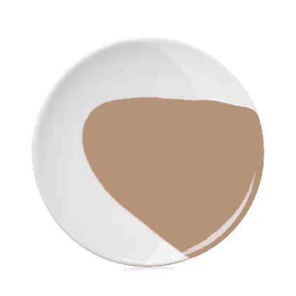 Confluence Brotteller D16cm cognac alabaster weiss
