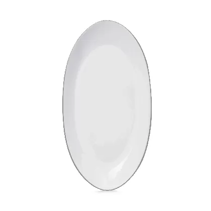 Equinoxe Teller länglich L24cm B13cm weiss cumulus