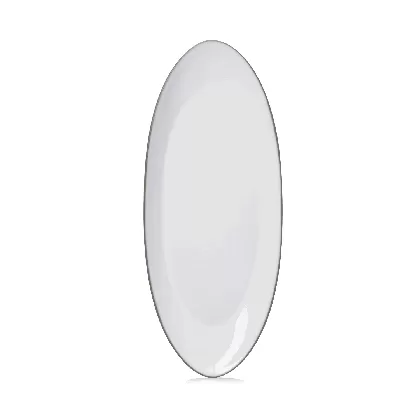 Equinoxe Teller länglich L36cm B16cm weiss cumulus