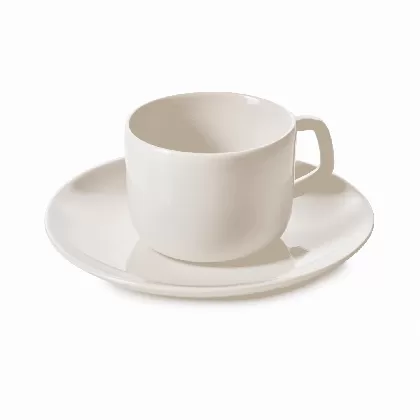 Madeleine Espressotasse m. Unter. D13cm H7cm 8cl Alab. Weiss