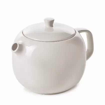 Madeleine Teekanne D17.5cm H12.5cm 75cl alabaster weiss