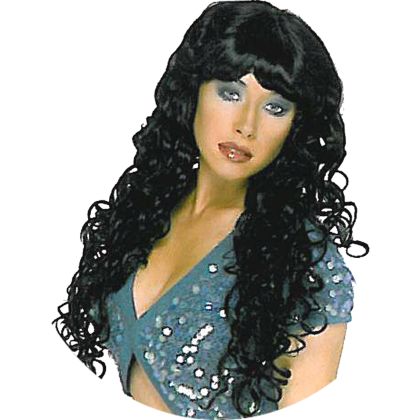 Perücke Sirene schwarz
