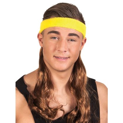 Stirnband mit Haaren, braun