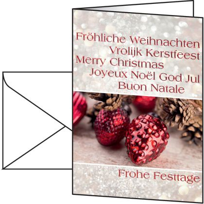 SIGEL     Weihnachts-Karte/Couvert A6/A5