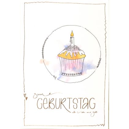 ABC       Geburstagskarte        Cupcake