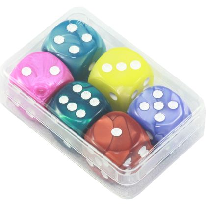 Würfel Pearl ass. 6 Stück