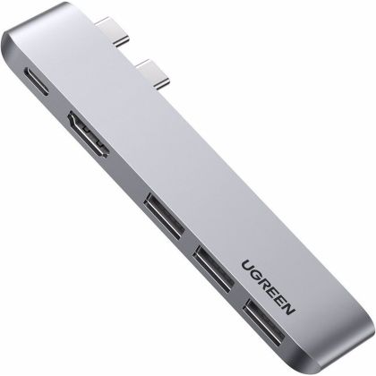 UGREEN    USB-C 5in2 Hub, Grey