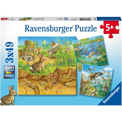 Puzzle Tiere in ihren