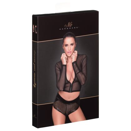 Noir top mit Zip XL