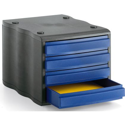 STYRO     Schubladenbox     schwarz/blau