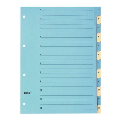 BIELLA    Register Karton blau/gelb   A4