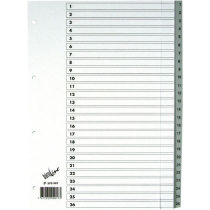 BÜROLINE  Register PP grau            A4