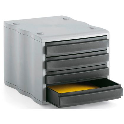 STYRO     Schubladenbox     schwarz/grau