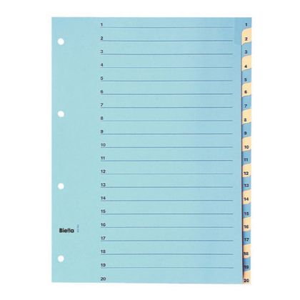 BIELLA    Register Karton blau/gelb   A4