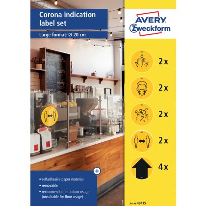 AVERY ZW. Hinweis-Aufkleber DE      20cm
