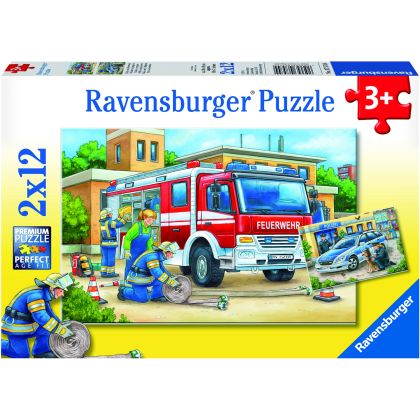 Puzzle Polizei u. Feuerwehr