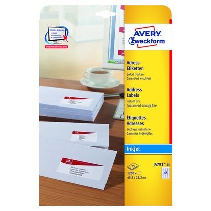 AVERY ZW. Adressetiketten    45,7x21,2mm