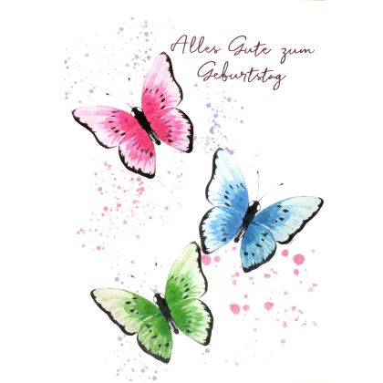 ABC       Geburstagskarte  Schmetterling