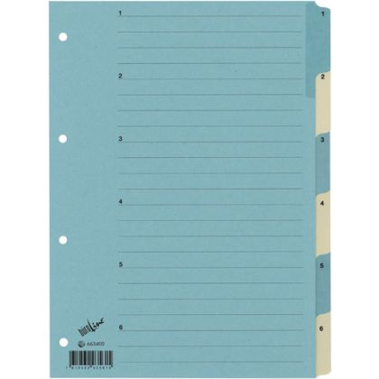 BÜROLINE  Register Karton blau/beige  A4