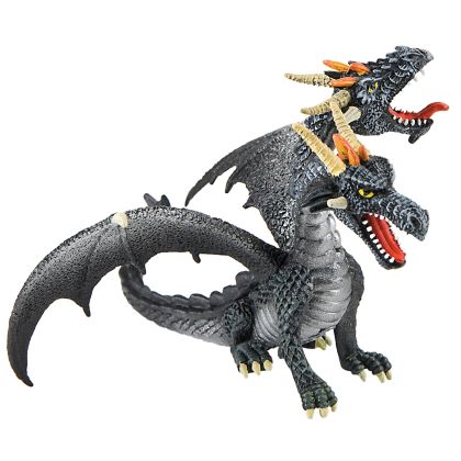 Drache mit 2 Köpfen schwarz