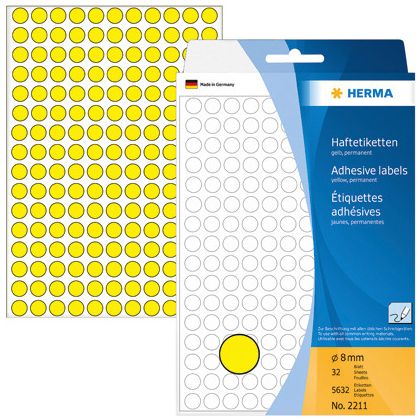 HERMA     Etiketten rund             8mm