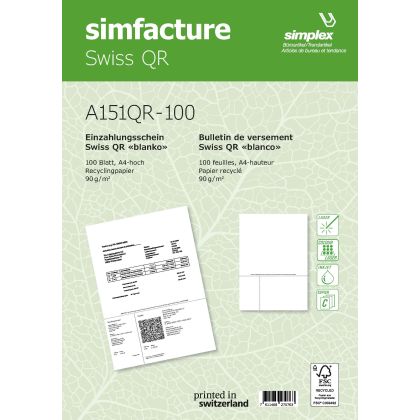 SIMPLEX   Simfacture Swiss QR Recycl. A4