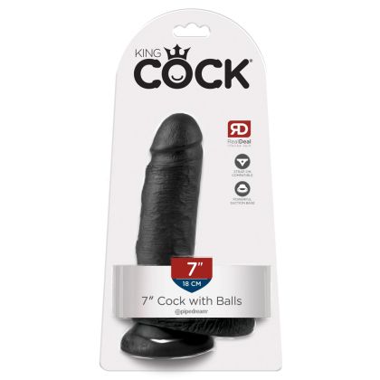 King Cock 7 Cock w Balls Dark