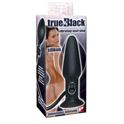 True Black Vibr. Anal Plug