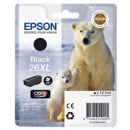 EPSON     Tintenpatrone 26XL     schwarz