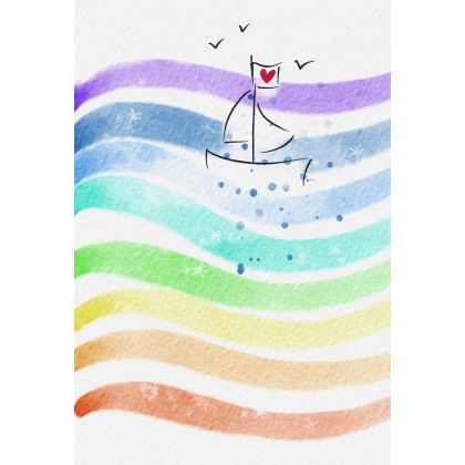 ABC       Glückwunschkarte    Regenbogen