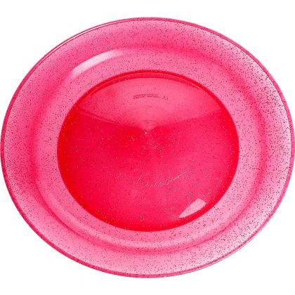 Jonglierteller Glitter rot