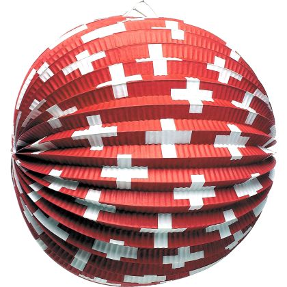 Lampion Schweizerkreuze rund