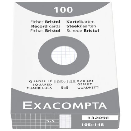EXACOMPTA Karteikarten A6    kariert 5mm