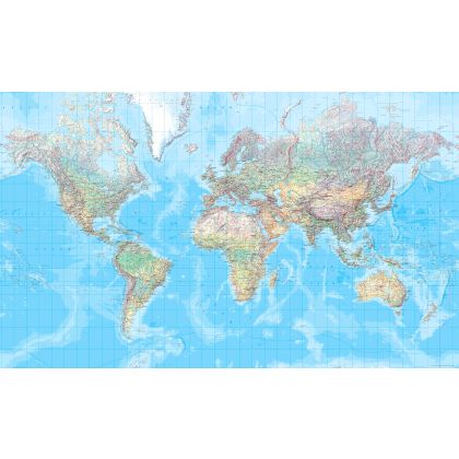KÜMMERLY  Plano-Weltkarte      202x123cm