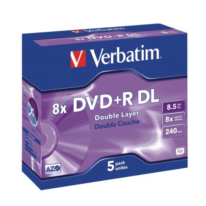 VERBATIM  DVD+R   Jewel            8.5GB