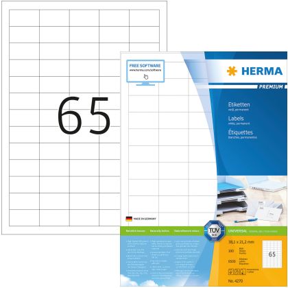 HERMA     Universal-Etikett. 38,1x21,2mm