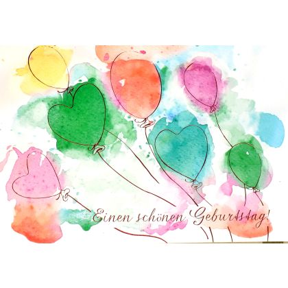 ABC       Geburstagskarte        Ballons
