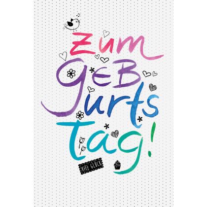 ABC       Geburtstagskarte Handlettering