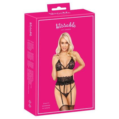 Strapsset schwarz L/XL