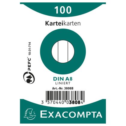 EXACOMPTA Karteikarten A8        liniert