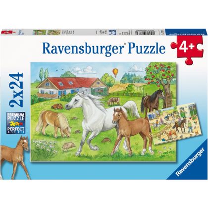 Puzzle Auf dem Pferdehof