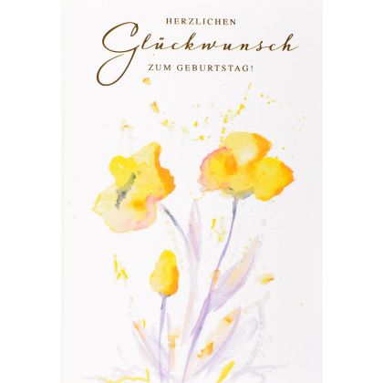 ABC       Geburstagskarte      Mohnblume