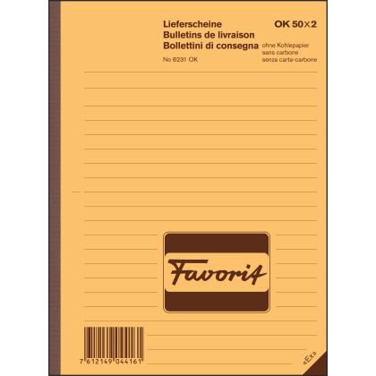 FAVORIT   Lieferscheine D/F/I         A5