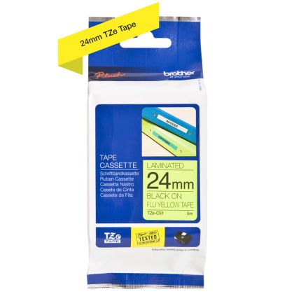 PTOUCH    Band, lam.,fluor. schwarz/gelb