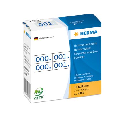 HERMA     Doppel-Nummern         10x22mm