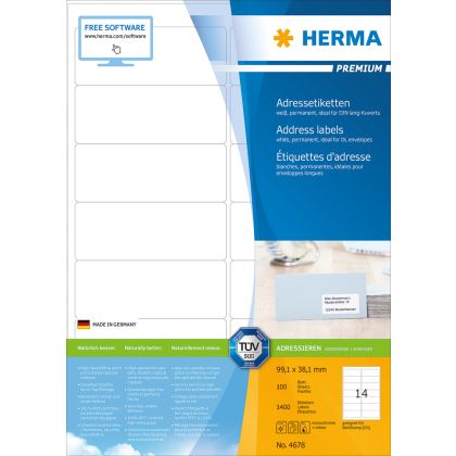 HERMA     Etiketten PREMIUM  99.1x38.1mm