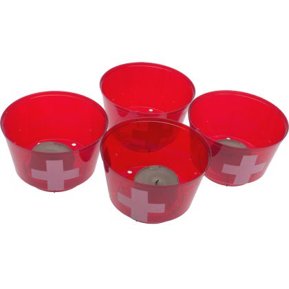 Partybecher mit Kreuz rot