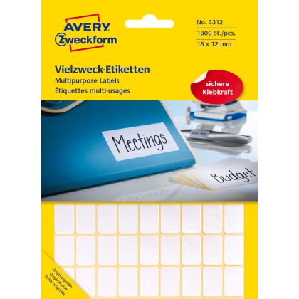 AVERY ZW. Universaletiketten     18x12mm