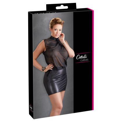Kleid transparent schwarz 4XL